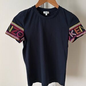 Kenzo Paris dark navy blue cotton t shirt, size S